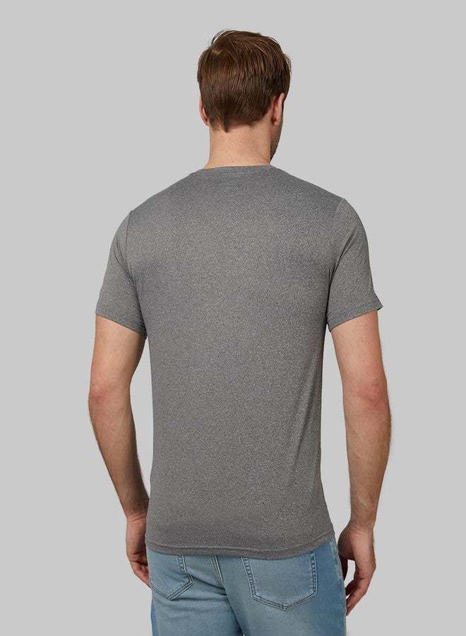 32 Degrees Mens 4 Pack Cool Crewneck T-Shirt | Anti-Odor | Quick Drying | 4-Way Stretch, 2White /2 Heather Grey, X-Large - Image 3